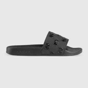 Men's Gucci rubber GG slide sandal